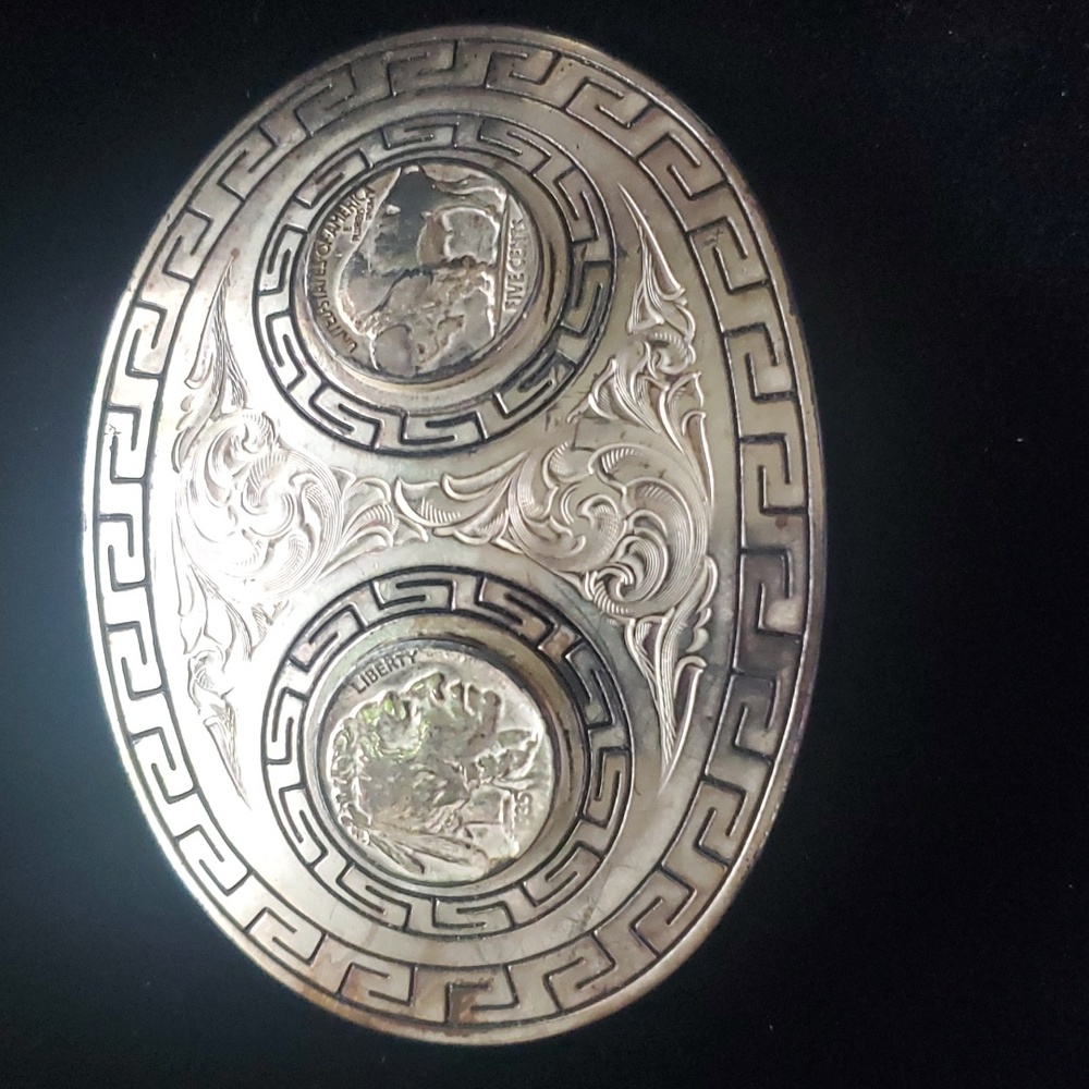 Montana Silversmiths Belt Buckle. Silver plate.